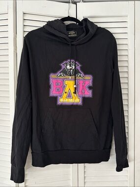 Balmain for Beyonce Crewneck Hoodie with Purple and Yellow Graphic